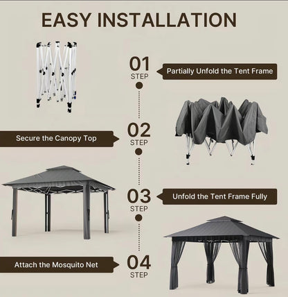 Outdoor 11x11 Pop Up Gazebo Tent